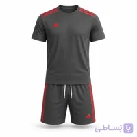 ست پیراهن شورت ورزشی آدیداس کد ۱۰۰۱ رنگ طوسی