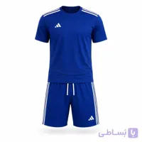 ست پیراهن شورت ورزشی آدیداس کد ۱۰۰۱ رنگ آبی