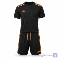 ست پیراهن شورت ورزشی آدیداس کد ۱۰۰۱ رنگ مشکی