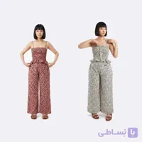 ست تاپ- کراپ کش‌دوزی شده ، شلوار، شلوارک پلنگی (HG Lux) |
