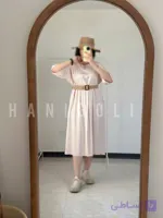 کفتان تابستانی زنانه حانی گلی مدل باربی – صورتی لایت نخی و خنک