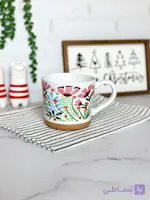 ماگ سرامیکی گلدار رنگی کد 4 - شیک خونه