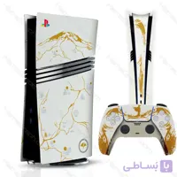 برچسب پلی استیشن 5 پرو طرح ghost of yotei bundle