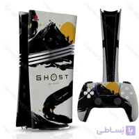 برچسب پلی استیشن 5 پرو طرح ghost of yotei mnt