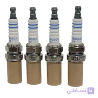 شمع خودرو بوش 405 و پارس و سمند مدل دو پلاتین پایه کوتاه کد (+9) بسته 4 عددی
