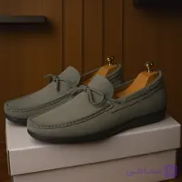کالج چرم مردانه کد CL18GR رنگ طوسی