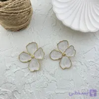 گوشواره زنانه میناکاری مدل گل کد E05
