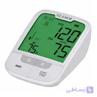 فشارسنج بازویی دیجیتال گلامور مدل DBP-6181 با دو کاف سایز کوچک و بزرگ، تکنولوژی MDI، تشخیص آریتمی، اعلان صوتی فارسی، حافظه 300 عددی، نور پس‌زمینه چندرنگ، قابلیت کار با برق و باتری و نمایش نمودار خطی فشار خون