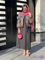 ست کت سوزندوزی  و پیراهن زنانه مدل ابر