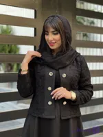 ست کت دانتل گلدار برجسته و دامن کلوش زنانه