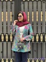 مانتو مجلسی ژاکارد ایتالیایی vip مدل ماه