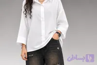 شومیز زنانه باکسی سفید - بنی جین