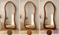 قاب آینه دفرمه چوب روس (عمده و تک) کد۱۸۳۱