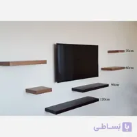 شلف ام دی اف پایه مخفی مناسب برای زیر تلویزیون و دیوار کافه