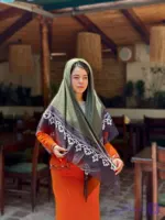 روسری نخ ابریشم طرح سن آی کد 628