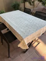 رومیزی مخمل شانل ضد لک طرح مروارید کد 639