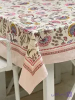 رومیزی مخمل شانل ضد لک طرح باغ رویا کد 613