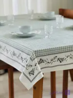 رومیزی مخمل شانل ضد لک طرح زیتون کد 542