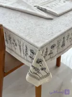 رومیزی مخمل شانل ضد لک طرح لاله کد 599