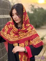 روسری نخ ابریشم طرح دلسا کد 572