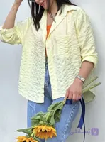 شومیز زنانه ابر و بادی باکیفیت فری سایز