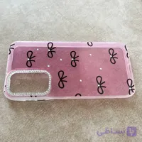 قاب گوشی Galaxy A16 سامسونگ صورتی طرح پاپیون نگین دار کد 1121