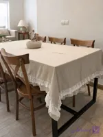 رومیزی دورچین تور دار ۸نفره و ۶نفره