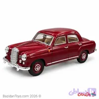 ماکت ماشین مرسدس بنز کلاسیک W120 زرشکی با درب و کاپوت بازشو (کد QPI0S)