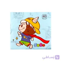 دستمال کاغذی مدل فانتزی طرح لبوبو 40 عددی رنگ آبی کد 6014
