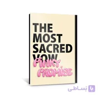 دفتر جلد سخت 100 برگ پاپکو PAPCO مدل ته دوخت طرح PINKY PROMISE زمینه کرم کد 6190