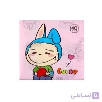 دستمال کاغذی مدل فانتزی طرح لبوبو 40 عددی رنگ صورتی کد 6014