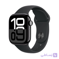 اپل واچ سری 10 سایز 46mm رنگ جت بلک همراه با بند اسپرت درحد نو