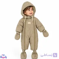 سرهمی کاپشنی نوزادی کرم | سرهمی زمستانی کودک