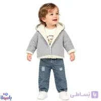ست 3تکه کاپشن و شلوار پسرونه نوزادی وارداتی ژیوان 6تا24ماهگی