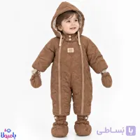 سرهمی کاپشنی نوزادی گلبهی | سرهمی زمستانی کودک