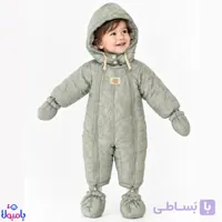 سرهمی کاپشنی نوزادی آبی | سرهمی زمستانی کودک