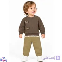 ست دو تیکه بلوز و شلوار پاییزه پارمیس شلوار کتان از 6تا24 ماهگی