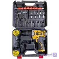 پیچ گوشتی شارژی سه نظام 10 میلیمتری 158 ولت جاب مدل JB-158 WORK ON مجموعه 40 عددی