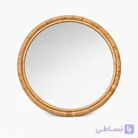 قاب آینه گرد حصیری کلاسیک