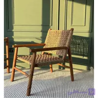 صندلی راحتی چوبی حصیری
