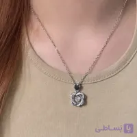 گردنبند استیل قلبی جواهری
