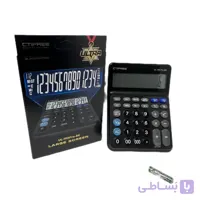 ماشین حساب CTIFREE UL-190 Pro-BK | ماشین حساب صفحه بزرگ با قابلیت مالیات و بررسی مرحله‌ای