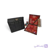 بازی فکری خانوادگی ۷ در ۱ مدل Family Challenge با صفحه چوبی و کیف حمل