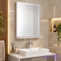 آینه باکس عمودی سفید زرین نیک کد ZB069