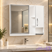 آینه باکس مدرن سفید زرین نیک کد ZB068