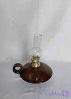 چراغ عدسی سفالی طرح چوب