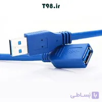 کابل افزایش طول USB 3.0 برند ENET به طول 30 سانتیمتر رنگ آبی