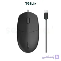 ماوس باسیم تایپ سی رپو مدل RAPOO N100C Type-C رنگ مشکی