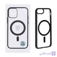 قاب شفاف Apple iPhone X / iPhone XS با قابلیت شارژ MagSafe – مشکی (پک دار)
