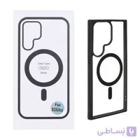 قاب شفاف Samsung Galaxy S23 Ultra با قابلیت شارژ MagSafe – مشکی (پک دار)